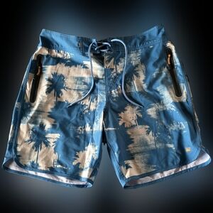 Quiksilver Waterman Paokalani Scallop Board Shorts Mens - Size 34